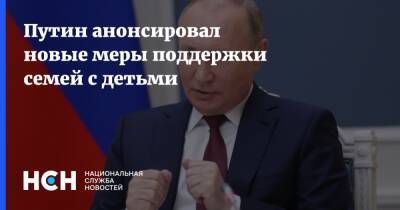 Владимир Путин - Путин - Путин анонсировал новые меры поддержки семей с детьми - nsn.fm - Россия