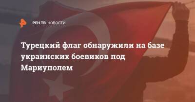 Валентин Трушнин - Турецкий флаг обнаружили на базе украинских боевиков под Мариуполем - ren.tv - Украина - Турция - Мариуполь - Донбасс