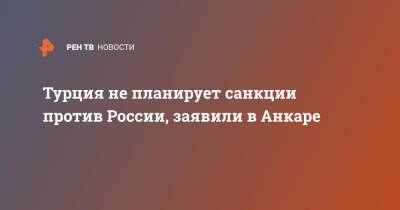 Ибрагим Калын - Турция не планирует санкции против России, заявили в Анкаре - ren.tv - Россия - Турция - Анкара - Анкара