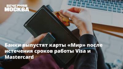 Банки выпустят карты «Мир» после истечения сроков работы Visa и Mastercard - vm.ru - Россия