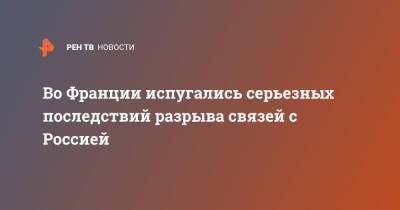 Во Франции - Во Франции испугались серьезных последствий разрыва связей с Россией - ren.tv - Россия - Египет - Франция