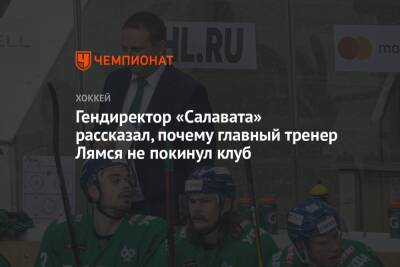 Ринат Баширов - Томи Лямся - Гендиректор «Салавата» рассказал, почему главный тренер Лямся не покинул клуб - championat.com