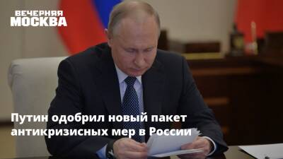 Владимир Путин - Путин одобрил новый пакет антикризисных мер в России - vm.ru - Россия