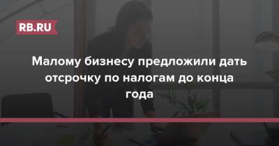 Малому бизнесу предложили дать отсрочку по налогам до конца года - rb.ru - Россия