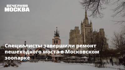 Андрей Бочкарев - Специалисты завершили ремонт пешеходного моста в Московском зоопарке - vm.ru - Москва - Москва