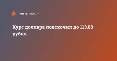 Курс доллара подскочил до 113,88 рубля - ren.tv