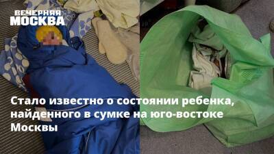Ольга Ярославская - Стало известно о состоянии ребенка, найденного в сумке на юго-востоке Москвы - vm.ru - Москва - Москва