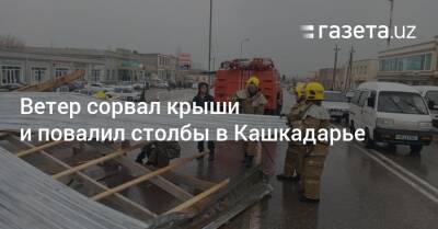 Ветер сорвал крыши и повалил столбы в Кашкадарье - gazeta.uz - Узбекистан - Кашкадарьинская обл.