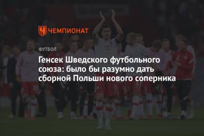 Генсек Шведского футбольного союза: было бы разумно дать сборной Польши нового соперника - championat.com - Россия - Польша
