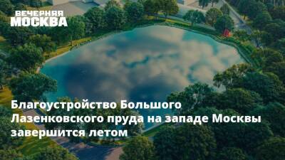 Благоустройство Большого Лазенковского пруда на западе Москвы завершится летом - vm.ru - Москва - Реконструкция
