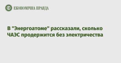 Петр Котин - В "Энергоатоме" рассказали, сколько ЧАЭС продержится без электричества - epravda.com.ua - Украина