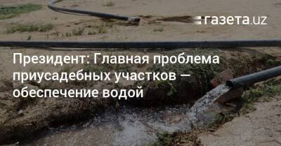 Шавкат Мирзиеев - Президент: Главная проблема приусадебных участков — обеспечение водой - gazeta.uz - Узбекистан