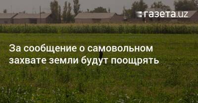 За сообщение о самовольном захвате земли будут поощрять - gazeta.uz - Узбекистан - Экология