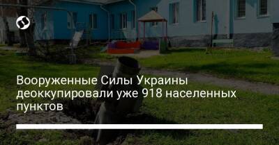 Владимир Зеленский - Олег Синегубов - Вооруженные Силы Украины деоккупировали уже 918 населенных пунктов - liga.net - Россия - Украина - Харьков