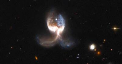 Крылья ангела. Телескопу Хаббл удалось запечатлеть необычное слияние галактик (фото) - focus.ua - Украина