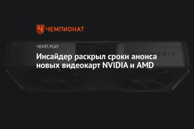 Инсайдер раскрыл сроки анонса новых видеокарт NVIDIA и AMD - championat.com