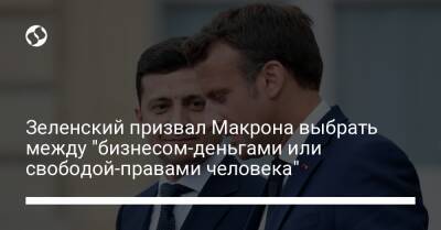 Владимир Зеленский - Эмманюэль Макрон - Зеленский призвал Макрона выбрать между "бизнесом-деньгами или свободой-правами человека" - liga.net - Россия - Украина - Франция