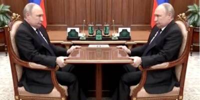 Сергей Шойгу - Владимир Путин - «Лодку раскачали?». Соцсети обсуждают болезненный вид Путина, вцепившегося в стол на встрече с Шойгу — видео - nv.ua - Россия - Украина - Мариуполь