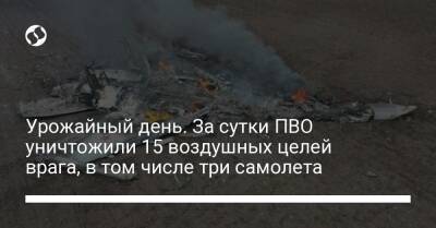Урожайный день. За сутки ПВО уничтожили 15 воздушных целей врага, в том числе три самолета - liga.net - Россия - Украина