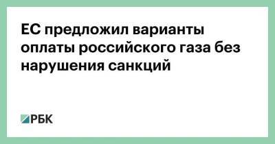 ЕС предложил варианты оплаты российского газа без нарушения санкций - smartmoney.one - Россия - Брюссель