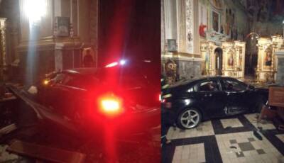Украинка на скорости протаранила церковь, фото: "заехала на машине внутрь" - politeka.net - Украина - Тернополь