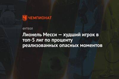 Лионель Месси - Лионель Месси — худший игрок в топ-5 лиг по проценту реализованных опасных моментов - championat.com