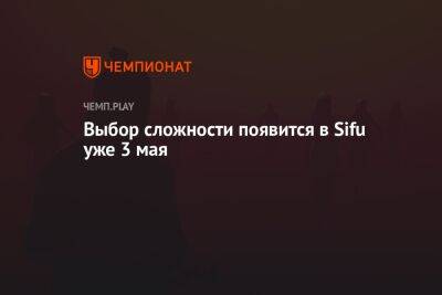 Выбор сложности появится в Sifu уже 3 мая - championat.com