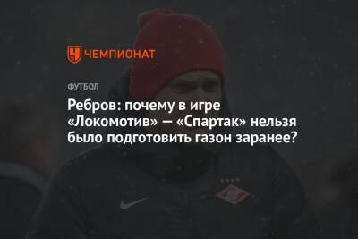 Артем Ребров - Ребров: почему в игре «Локомотив» — «Спартак» нельзя было подготовить газон заранее? - championat.com