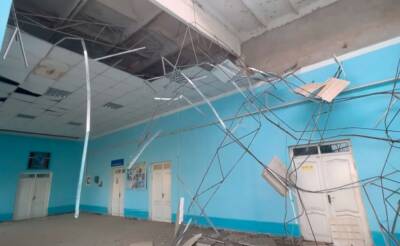 В одном из зданий хорезмской школы обвалилась часть потолка - podrobno.uz - Узбекистан - Ташкент - Хорезмская обл.