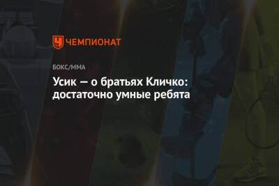Александр Усик - Владимир Кличко - Усик — о братьях Кличко: достаточно умные ребята - championat.com