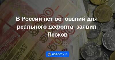 В России нет оснований для реального дефолта, заявил Песков - smartmoney.one - Россия