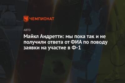 Майкл Андретти - Майкл Андретти: мы пока так и не получили ответа от ФИА по поводу заявки на участие в Ф-1 - championat.com