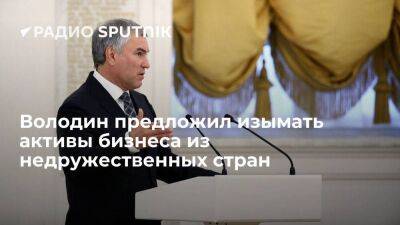 Вячеслав Володин - Спикер Госдумы Володин: необходимо конфисковывать активы бизнеса из недружественных стран в России - smartmoney.one - Россия