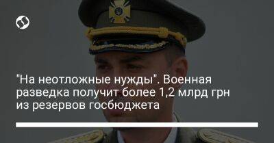 "На неотложные нужды". Военная разведка получит более 1,2 млрд грн из резервов госбюджета - liga.net - Россия - США - Украина