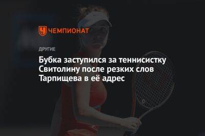 Элина Свитолина - Шамиль Тарпищев - Сергей Бубка - Бубка заступился за теннисистку Свитолину после резких слов Тарпищева в её адрес - championat.com - Москва - Россия - Украина