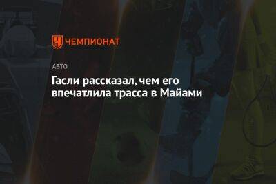 Максим Ферстаппен - Шарль Леклер - Серхио Перес - Гасли рассказал, чем его впечатлила трасса в Майами - championat.com