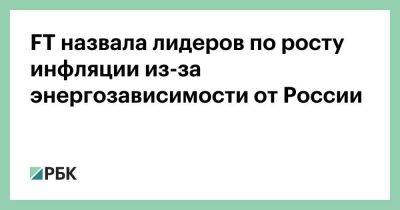 FT назвала лидеров по росту инфляции из-за энергозависимости от России - smartmoney.one - Россия - Украина - Турция - Эстония - Европа
