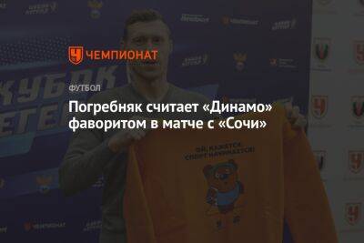 Павел Погребняк - Погребняк считает «Динамо» фаворитом в матче с «Сочи» - championat.com - Москва - Россия - Сочи