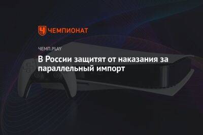 В России защитят от наказания за параллельный импорт - championat.com - Россия