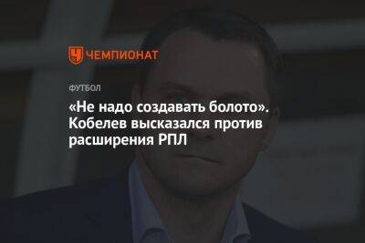 Андрей Кобелев - Андрей Ирха - «Не надо создавать болото». Кобелев высказался против расширения РПЛ - championat.com - Москва - Россия - Санкт-Петербург - Сочи