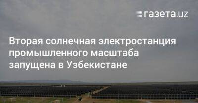 Вторая солнечная электростанция промышленного масштаба запущена в Узбекистане - gazeta.uz - Узбекистан