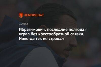 Златан Ибрагимович - Ибрагимович: последние полгода я играл без крестообразной связки. Никогда так не страдал - championat.com - Италия