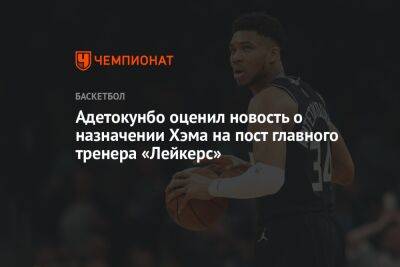 Яннис Адетокунбо - Фрэнк Вогель - Хэм Дарвин - Адетокунбо оценил новость о назначении Хэма на пост главного тренера «Лейкерс» - championat.com - США - Лос-Анджелес