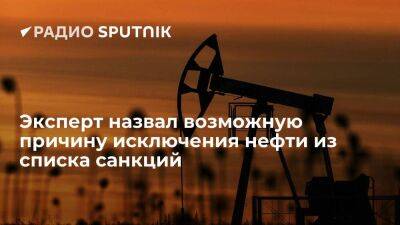 Владислав Гинько - Эксперт назвал возможную причину исключения нефти из списка санкций - smartmoney.one - Россия