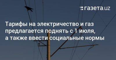 Тарифы на электричество и газ предлагается поднять, а также ввести социальные нормы - gazeta.uz - Узбекистан