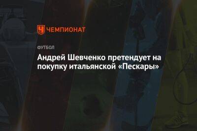 Андрей Шевченко - Сергей Ребров - Андрей Шевченко претендует на покупку итальянской «Пескары» - championat.com - Украина - Киев - Италия