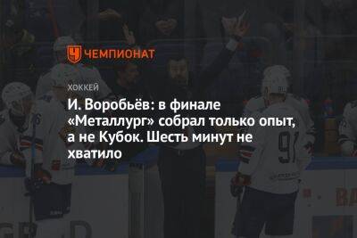Илья Воробьев - Даниса Зарипова - И. Воробьёв: в финале «Металлург» собрал только опыт, а не Кубок. Шесть минут не хватило - championat.com