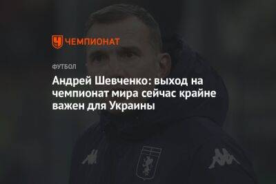 Андрей Шевченко - Андрей Шевченко: выход на чемпионат мира сейчас крайне важен для Украины - championat.com - Украина - Шотландия - Катар