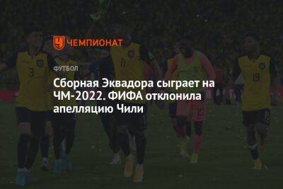 Сборная Эквадора сыграет на ЧМ-2022. ФИФА отклонила апелляцию Чили - championat.com - Колумбия - Франция - Хорватия - Эквадор - Катар - Чили