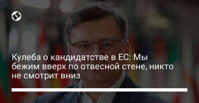 Дмитрий Кулеба - Кулеба о кандидатстве в ЕС: Мы бежим вверх по отвесной стене, никто не смотрит вниз - liga.net - Украина - Брюссель